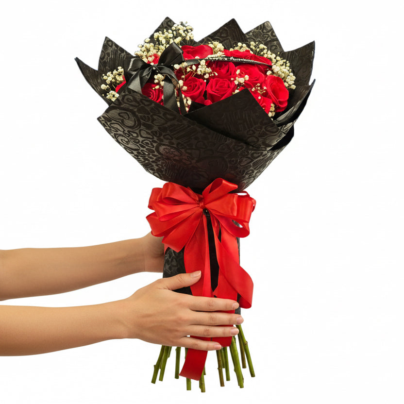 anniversary red rose bouquet for rose delivery in Houston