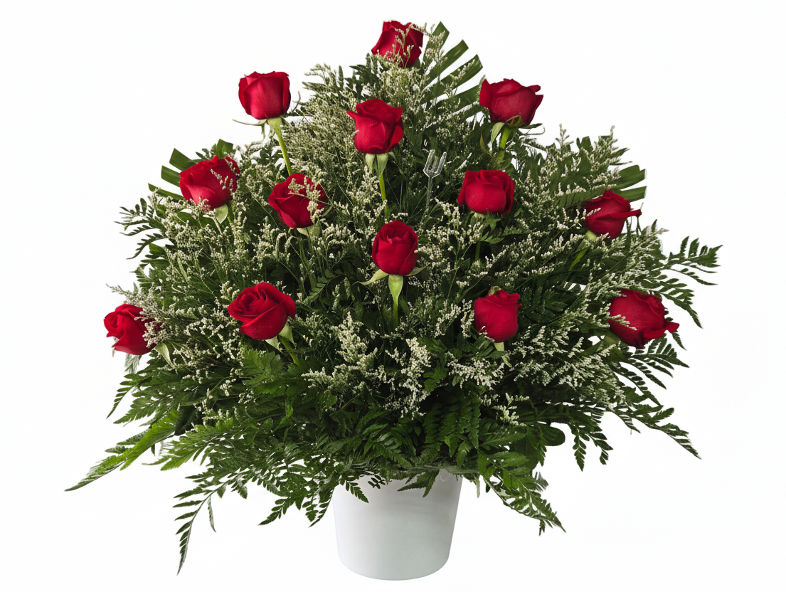 Red Rose Memorial Arrangement