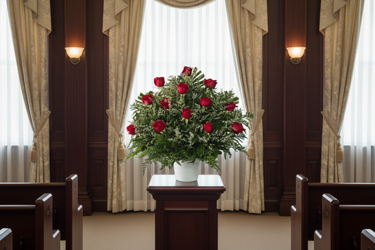 Red Rose Memorial Arrangement