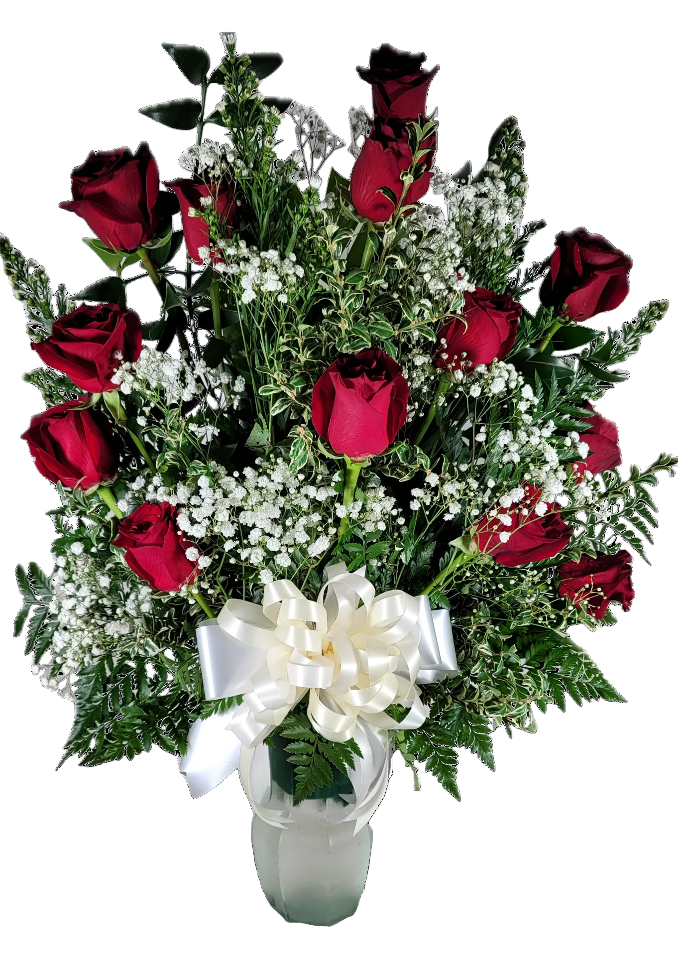 same-day houston flower delivery red rose in vase