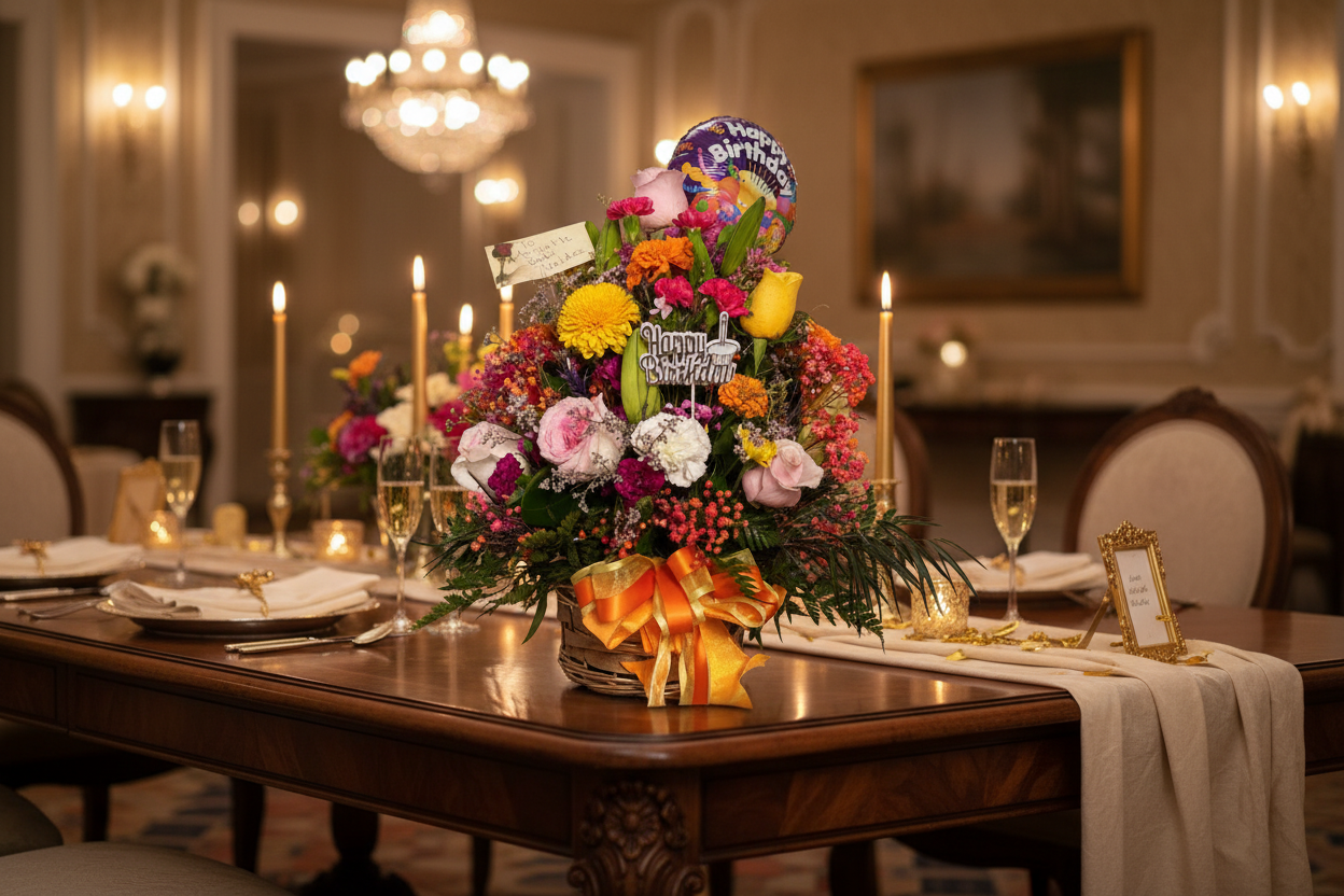 Luxury Birthday Basket Arrangement