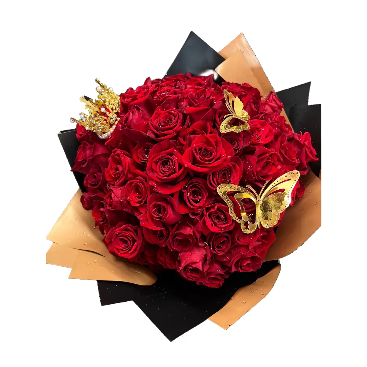  luxury red rose bouquet for same-day flower delivery in Houston