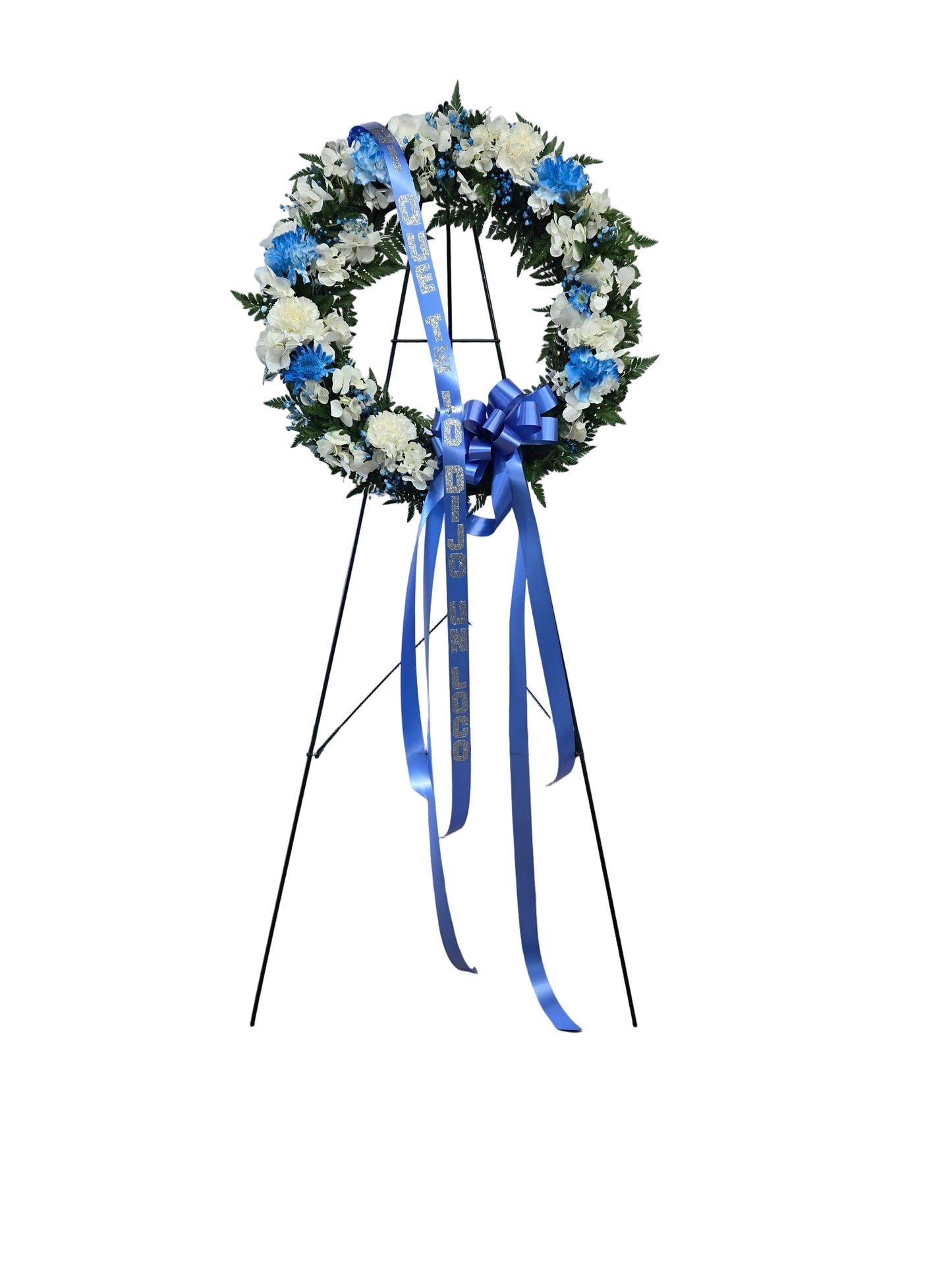 Blue & White Remembrance Wreath