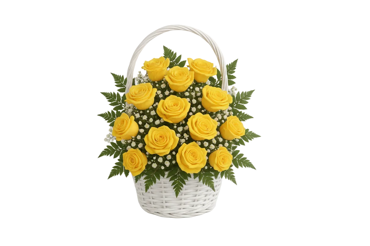 Rose Basket Arrangement